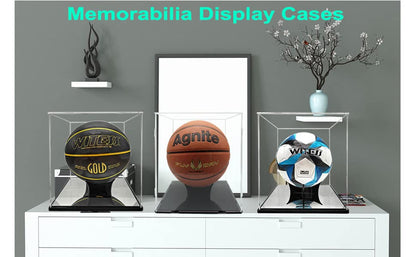 Soccer Ball Display Case Full Size,Acrylic Display Case for Soccer Ball Collectibles,Clear Storage for Soccer Ball Volleyball Collectible Sports Memorabilia Case (10x10x10.2inch) - size: Soccer Ball Display Case