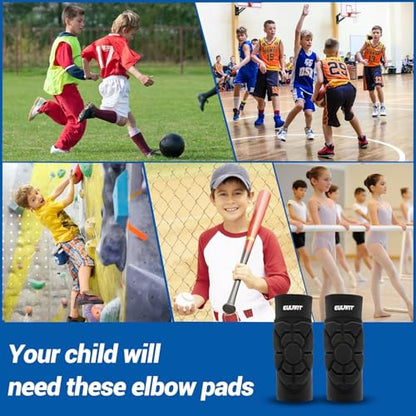 EULANT Soft Elbow Pads and Knee Pads for Kids Basketball Soccer,Breathable & Lightweight Compression Elbow and Knee Pad Guards,Sports Gear for Baseball Football Volleyball Wrestling Cycling(Small) - size: Kids Suit S(Elbow S+Knee S)