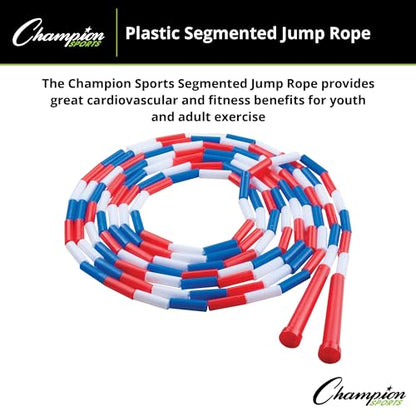 Champion Sports Plastic Segmented Jump Rope - color: White (16 Feet)
