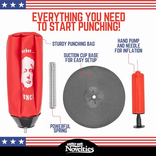 Fairly Odd Novelties Donald Trump Desktop Punching Bag Stress Relief Boxing Novelty Gag White Elephant Gift