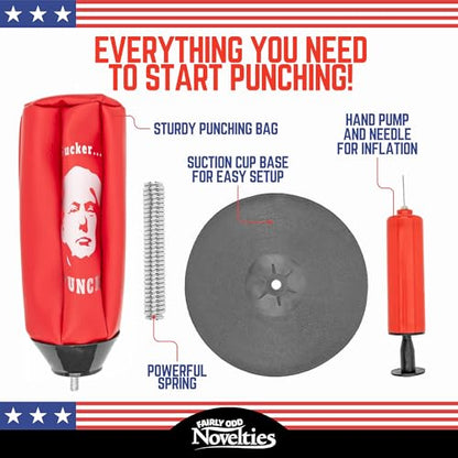 Fairly Odd Novelties Donald Trump Desktop Punching Bag Stress Relief Boxing Novelty Gag White Elephant Gift