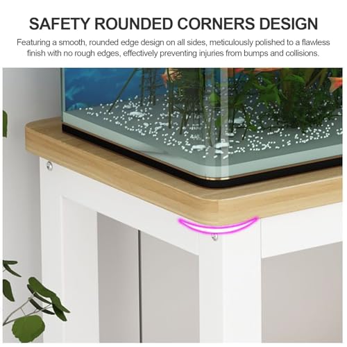 Double-Tier Fish Tank Stand, Heavy-Duty Aquarium Stand, With Shelving Unit, Features Non-Slip Pads, Reptile Enclosure Stand, Suitable For Fishkeeping, Turtle Keeping(Black+Black,23.6x11.8in) - color: Black+Black, size: 23.6x11.8in