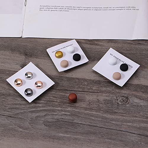 SOFEA Scarf Buckle, Strong Metal Plating Magnetic Hijab Clip Safe Hijab Brooch Luxury Accessory No Hole Pins Brooch Magnet for Muslim Scarf