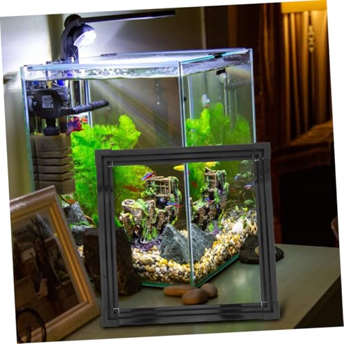 Abaodam Safety Edge Protector for Fish Tank Aquarium Strip for Tank Design Easy Installation Black Prevents Spills and Fish Escape - size: 45.00X45.00X2.50CM