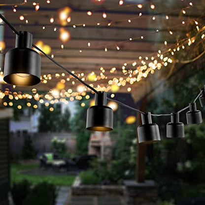 SAFAVIEH Lighting Collection Adaner Black 10-Foot LED Outdoor String Lights