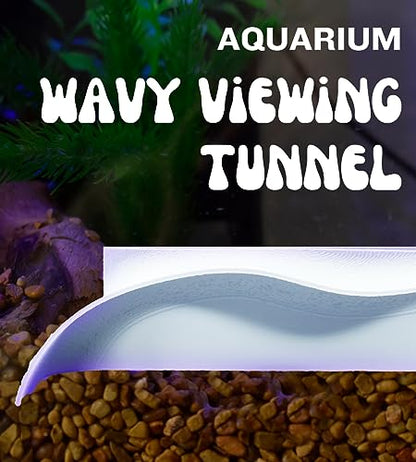 Chatelet REEFSHAPE - Abstract Aquarium Viewing Tunnel | Wavy Design Fish and Shrimp Hideout | Under-Substrate Tunnel | Made in USA (White) - color: White