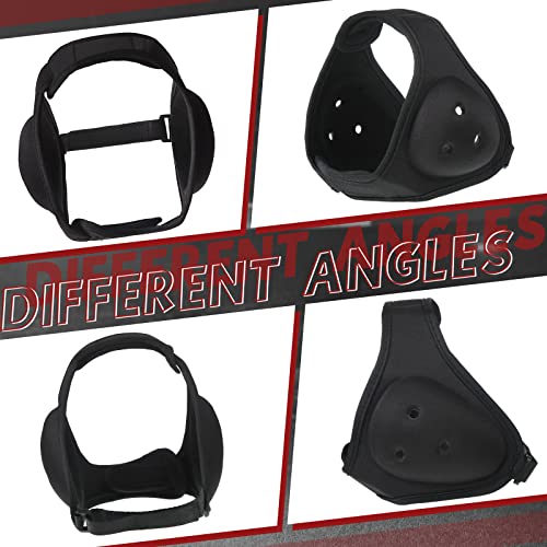 Jerify 2 Pcs Wrestling Headgear for Kids Youth Soft Grappling Headgear Wrestling Adjustable Ear Guard Protective(Black) - color: Black