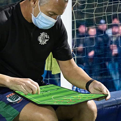 Soccer Coaching Board, Magnetic Soccer Clipboard for Coaches, Foldable Board with Dry Erase Marker - style: Soccer-A