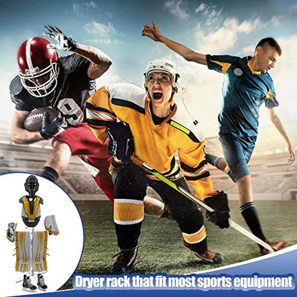 Hockey Gear Drying Rack Metal Sports Equipment Dry Rack Hockey Gear Dry Holder Adjustable Clips and Wrist Band for Drying and Storing Adult and Child Sport Equipment 55 x 22 Inch
