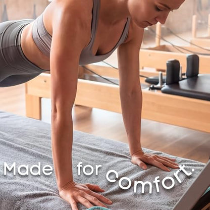 Pilates Towel Non Slip – Microfiber Yoga Mat Towel for Hot Pilates, Reformer & Floor Workouts, Sweat Absorbent, Quick Dry Gym & Workout Towel