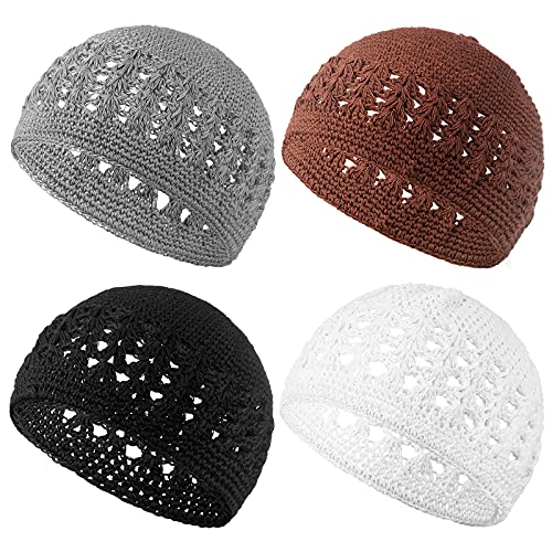 Boyiee Kufi Hat for Men - color: Black, White, Gray, Brown, style: Classic