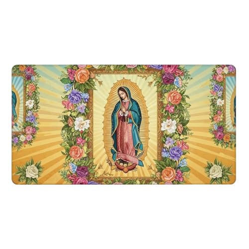 Rubber Base Mousepad Christian Bible Verse Prayer Healing Virgin Mary, Large Extended Desk Mat Keyboard Gaming Accessory - color: Pattern (165), size: 29.5L x 15.8W inches