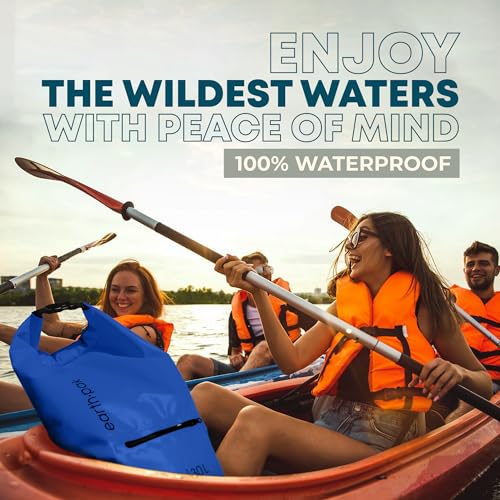 Earth Pak Waterproof Dry Bag with Zippered Pocket - Waterproof Dry Bag Backpack Keeps Gear Dry - color: Blue, size: 10L
