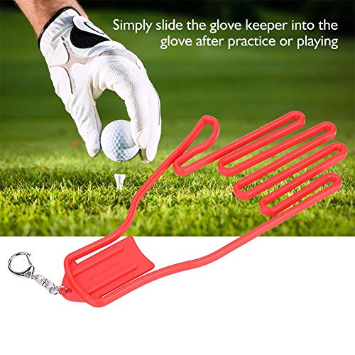 Tbest Gloves Holder, Gloves Stretcher, Plastic Gloves Keeper Stretcher Gloves Support Frame Rack Holder Glove Shaper for, Baseball, Racquetball, Tennis, and Football(Red) Glove Holder
