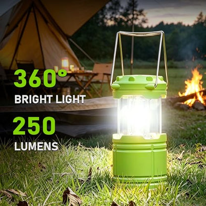 6-Pack Mini LED Green Camping Lantern