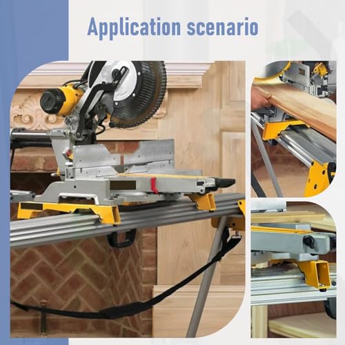 DW7231 Miter Saw Mounting Brackets Compatible with Dewalt Miter Saw Stand DW723 DWX723 DWX724 DWX725 DWX725B DW7231 DE7025-XJ N087371 2 pack, Yellow