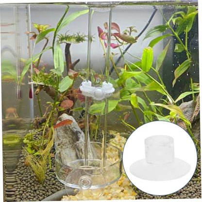 VICASKY 50pcs Aquarium Feeder Transparent Fish Tank Cups for Easy Installation of Feeding Bowls and Dishes for Shrimp and Aquatic Plants - size: 3.00X3.00X1.50CM