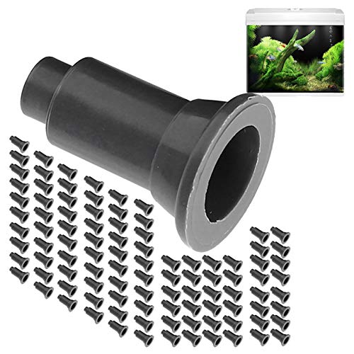 100Pcs Aquarium Isolation Board Support Feet, PVC Material, 2.8cm Height - Adjustable Divider Stabilizers, Food Grade Plastic, Easy Cleaning for Fish Tanks (Black)