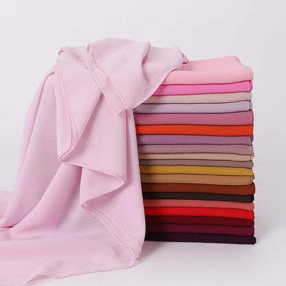 SYANKANGXIAO 4 Pieces 43Inch Square Scarf Shawls for Women Muslim Plain Wrap Hijab Head Scarf Turban - color: Coffee + Rust Red Camel+yellow