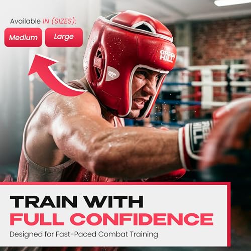 Boxing Headgear for Men and Women MMA Headgear Muay Thai Head Gear – Sparring Gear, Professional Training Headgear Head Guard Win from Green Hill - size: Large