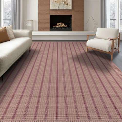 8'x10' Beige Warm Stripe Prayer Design Washable Area Rug - color: Beige/Pattern 15, size: 8' x 10' (Rectangular)