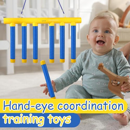 Reflective Drop Stick Challenge, Drop The Stick Game, Catch All DRO p Sticks Game, Hand Speed Challenge Ga me, Hand Eye Coordination Reaction Training Toy, Adjustable Speed, 3 Adjustable Speeds - color: Blue