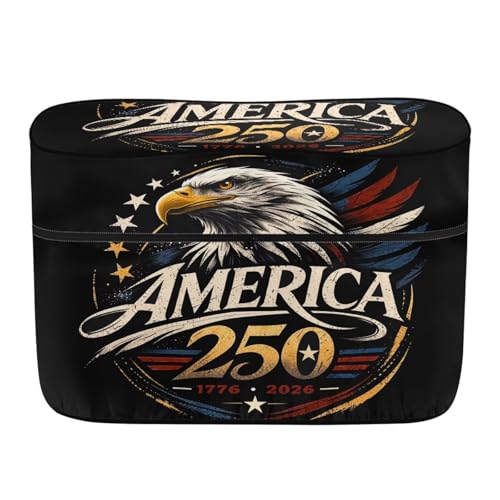 Howilath 250 Anniversary Propane Tank Covers 40Lb American Eagle Travel Trailer Dust Cover RV Accessories Camper Gas Cylinder Cover - color: 250 Anniversary American Eagle, size: Large(Double 40LB)