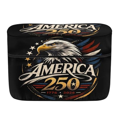 Howilath 250 Anniversary Propane Tank Covers 30Lb American Eagle Travel Trailer Dust Cover RV Accessories Camper Gas Cylinder Cover - color: 250 Anniversary American Eagle, size: Medium(Double 30LB)