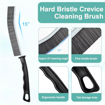 Crevice Cleaning Brush，Hard-Bristled Grout Brush，2026 New Multifunctional Gap Cleaning Brush Tool，Dead Corners Brushes for Bathroom Kitchen Tiles Window Door Slots，3pcs
