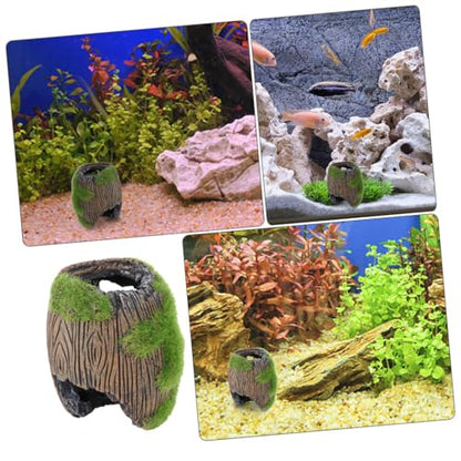 ULTECHNOVO 1pc Simulated Wine Barrel Aquarium Ornament Landscape Ornament for Fish Tank Hiding Cave Ornament Fish Tank Decor Aquarium Decoration Simulation Barrel Hiding Cave