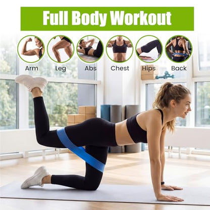 Outus 150 Pcs Resistance Loop Exercise Bands Loop Exercise Bands Set for Gym Members Sports Class Gift 5 Pcs Each Set with Storage Bag, Instruction Guide and Gift Box for Outdoor Home Gym Yoga Pilates