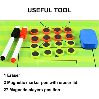 LEAP Magnetic Soccer Coaching Board Coaches Clipboard Tactical Board Kit with Dry Erase, Marker Pen Product Name
