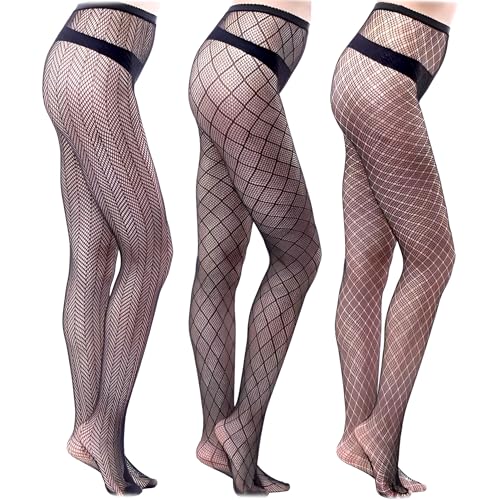 Millennials In Motion Sheer Elegance Patterned Tights - color: 3-pack Plaid