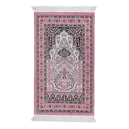 Muslim Prayer Mat - Pink, Thick Islamic Prayer Rug for Ramadan Gifts, Hajj Mubarak - color: Pink