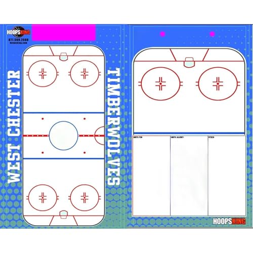 HOOPSKING Customized Ice Hockey Coaching Dry Erase Board | Personalized Hockey Clipboard | Blue Acrylic Letter Size | 15x11 inches | 100 Sheet Capacity - size: 9.5-15