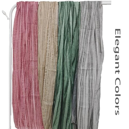 Scarves for Women Lightweight stripe Scarf Cotton Hijab Shawls - color: Khaki