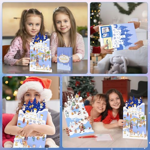 WhatSign Christmas Religious Advent Calendar 2025 - Christmas Nativity Scene Countdown Calendar 24 Days Christian Countdown for Women Kids Adult Teen Girls - color: Nativity