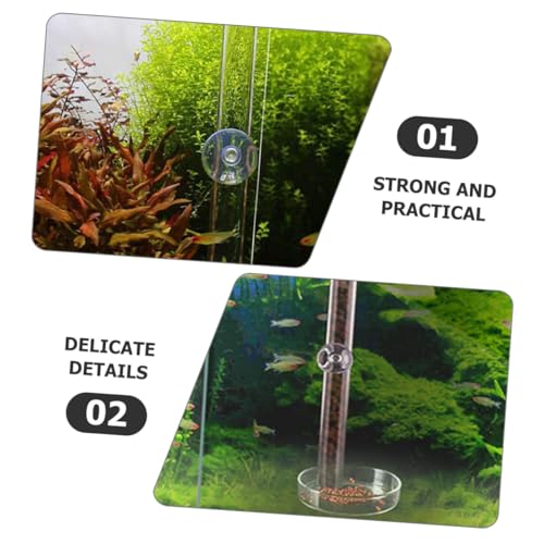 TOYANDONA Acrylic Fish Feeding Tube 2cm Diameter 50cm Length Aquarium Shrimp Feeder Tray Fish Tank Accessories Feeding Supplies