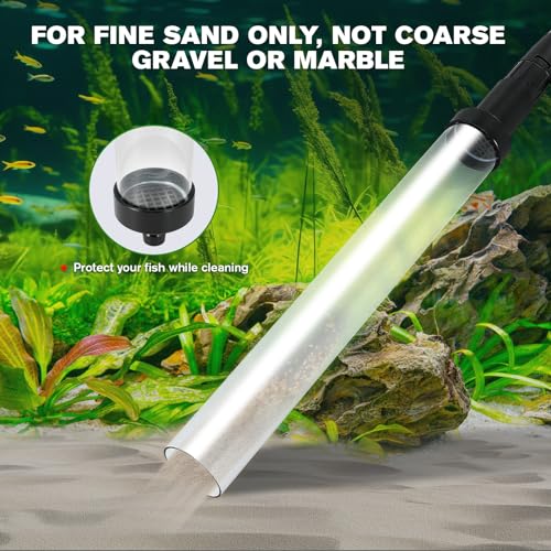Aquarium Siphon Vacuum Gravel Cleaner Kit for Fish Tank（32ft） | Cleaning Gravel & Sand, Fish Tank Water Changer Metal Faucet Connector with Long Hose Drain & Fill