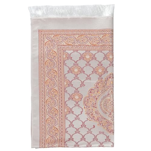 Muslim Prayer Rug - Lightweight Islam Sajjadah for Men Women Kids - Soft Islamic Carpet Mat for Ramadan Eid, Red - color: Red