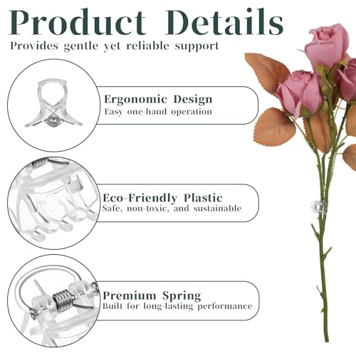 100Pcs Plant Clips Orchid Clips, Clear Plant Clip | Plants Orchid Support Clip Plants Pins for Orchids Support Flower Vine Climbing Vine Stem Supports