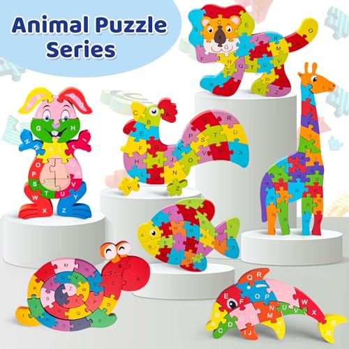 LovesTown Wooden Snail Jigsaw Puzzle, Double Sided - size: Medium, style: Snail