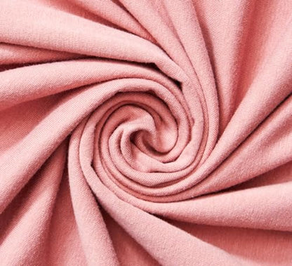 Cotton Amira Hijab 2 piece Head Scarf for Women Hood & Tube Cap Set - color: Medium - Rose Pink