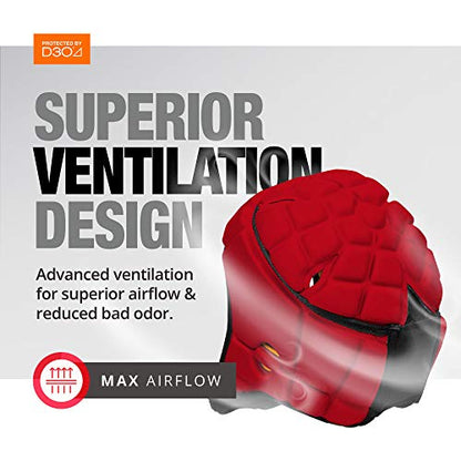 GameBreaker PRO Soft Headgear, D3O Protection for Football, Rugby, MMA, Lacrosse, Black, Medium, 7v7, Flag Football, Water Polo, Surfing - Adult and Youth - color: Navy Blue, size: X-Small