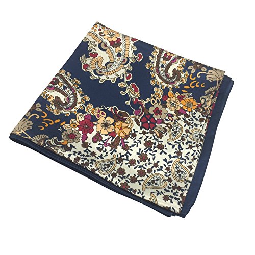 YOUR SMILE Silk Like Scarf Women's Fashion Pattern Large Square Satin Headscarf Headdress - color: 116