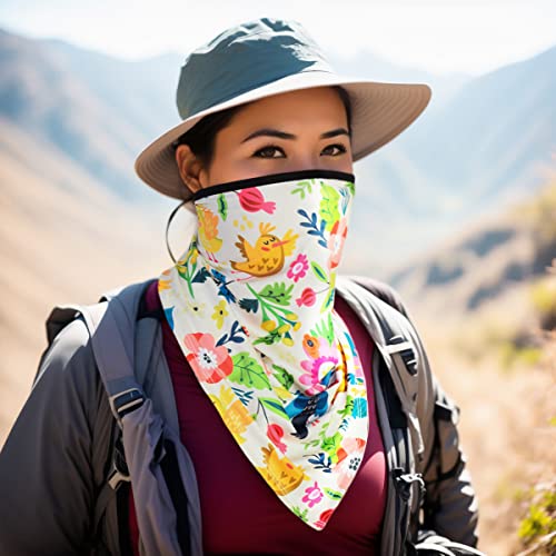 Women UPF 50+ Face Mask Sun Protection Fashion Colorful Neck Gaiter Scarf - color: Fcm-14