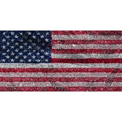 30x18 in Glitter American Flag Aquarium Backdrop Vinyl Fish Tank Background - size: 30x18in/75x45cm