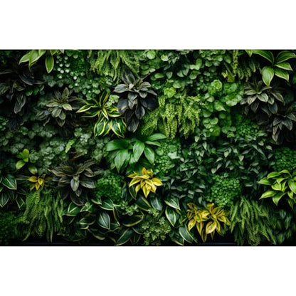 Vertical Garden Aquarium Background Lush Green Tropical Leaves Terrarium Background Living Wall Tropical Green Plants Fish Tank Background Natural Green Leaves Reptile Habitat Background 24x12in - color: Grass Green, size: 24(W)x12(H)in