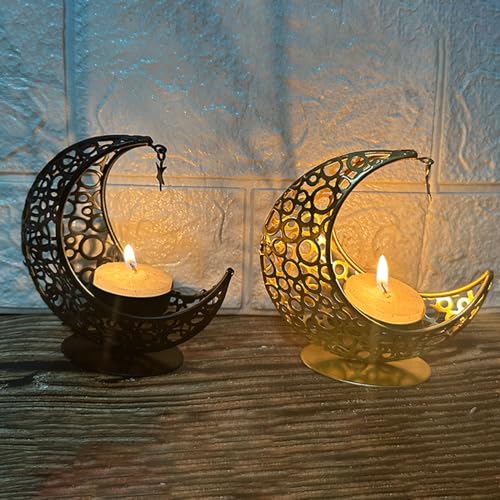 Elegant Moon Shaped Table Decor Metal Stand Soft Lighting for Couple Housewives and Interior Decor Enthusiasts Dining Table Decoration