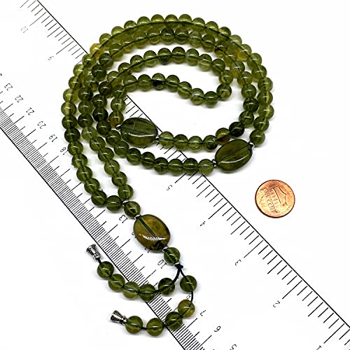 -8MM -99 BEADS NECKLACE DHIKR TASBIH COLLECTION- Imitation Acrylic MUSLIM Beads-Tesbih-Tasbih-Tasbeeh-Misbaha-Masbaha-Subha-Sebha (Green Olive-2) - color: Green Olive-2